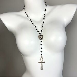 Whimsigoth Third Eye Ankh Necklace